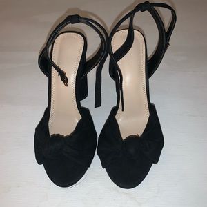 Forever 21 Black open toe stiletto sandals, never worn